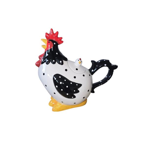 Vintage Home Interiors Checken Hen & Chick Ceramic Teapot - Picture 4 of 6